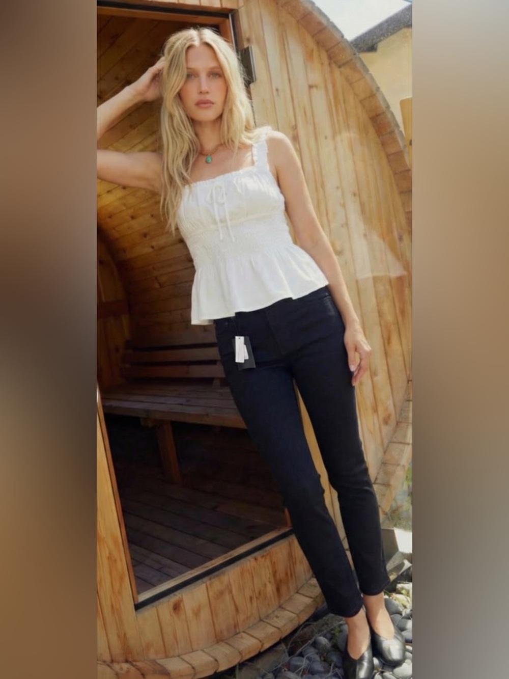 Rag & Bone Nina High Rise Skinny Jeans 30 (30x29.5) Black Full Length Stretch